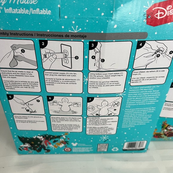 Mickey and Minnie Mouse Disney light up Airblown inflables Christmas - Picture 4 of 5